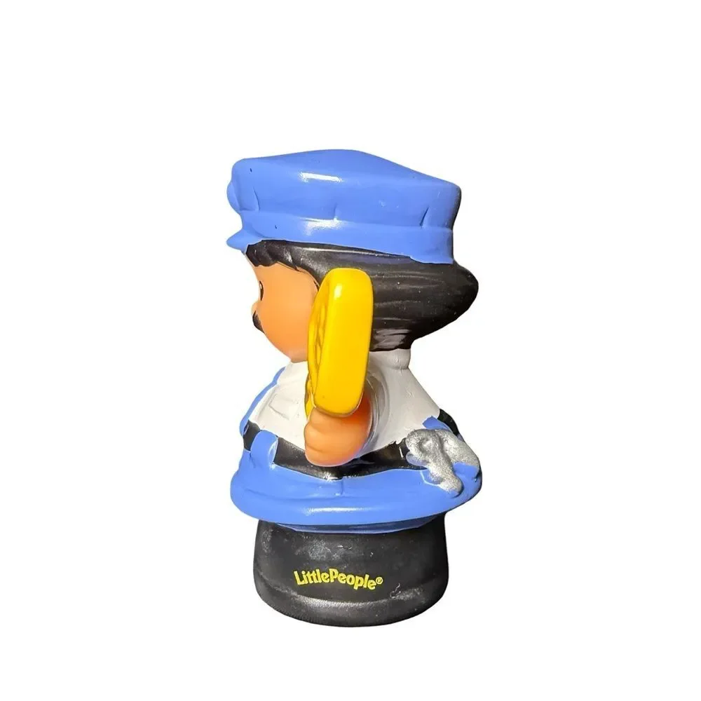 Fisher Price Little People Bus Driver Safety Patrol Man Mustache Apple Sign 2005